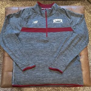 New Balance Denver Basketball Men's Gray and Maroon Jacket